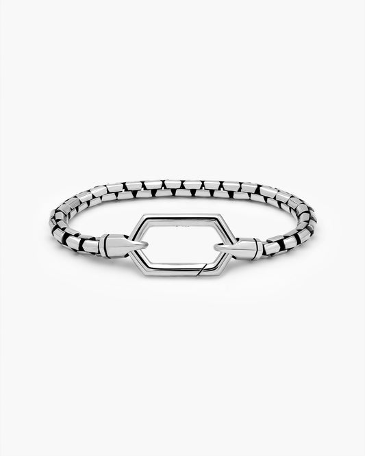 Geometric Chain Hexagon Clasp Bracelet