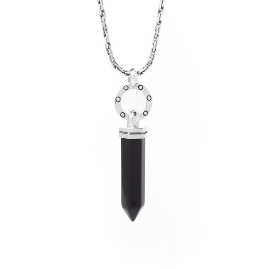 Black Onyx Hexagon Necklace