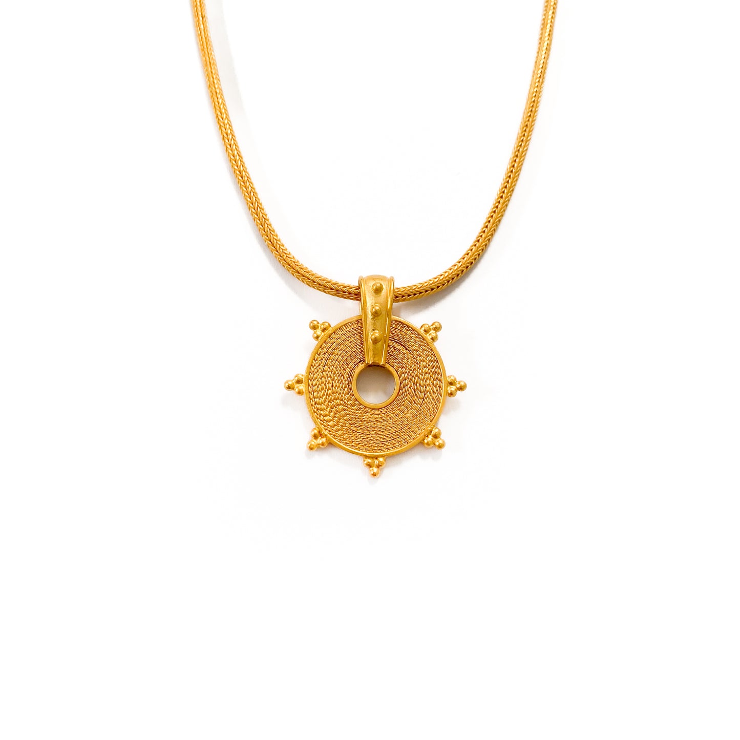 Helios 22K Gold Necklace Small